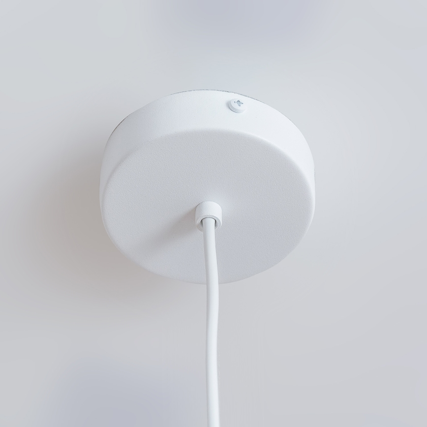 Suspension sur câble ETNA II 1xE27/15W/230V diam. 18,5 cm blanche