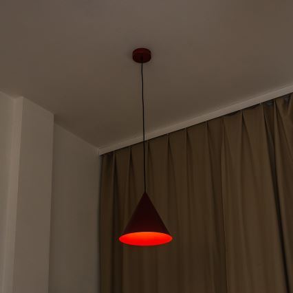 Suspension sur câble ETNA II 1xE27/15W/230V, diam. 25 cm, rouge