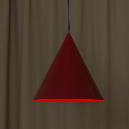 Suspension sur câble ETNA II 1xE27/15W/230V, diam. 25 cm, rouge