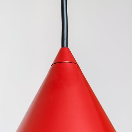 Suspension sur câble ETNA II 1xE27/15W/230V, diam. 25 cm, rouge