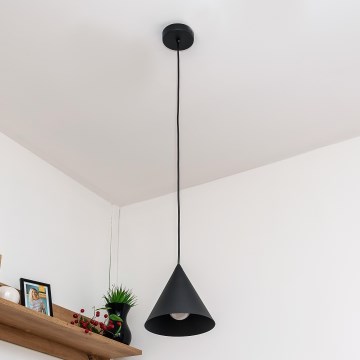Suspension sur câble ETNA II 1xE27/15W/230V Ø 18,5 cm noire