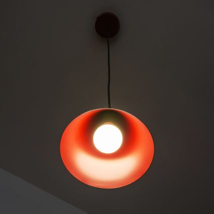 Suspension sur câble ETNA II 1xE27/15W/230V Ø 18,5 cm rouge