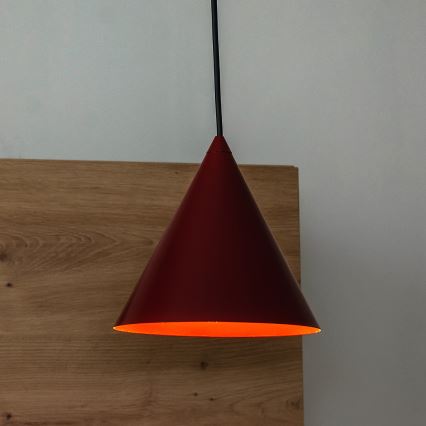 Suspension sur câble ETNA II 1xE27/15W/230V Ø 18,5 cm rouge