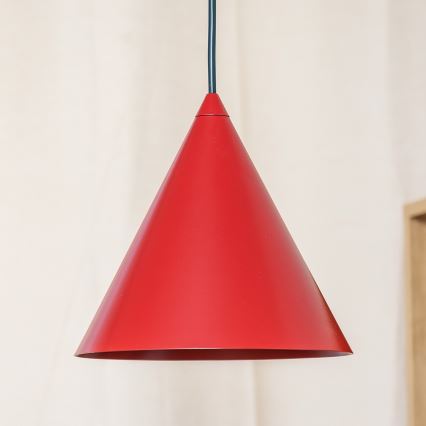 Suspension sur câble ETNA II 1xE27/15W/230V Ø 18,5 cm rouge
