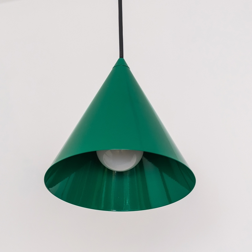 Suspension sur câble ETNA II 1xE27/15W/230V Ø 18,5 cm, vert