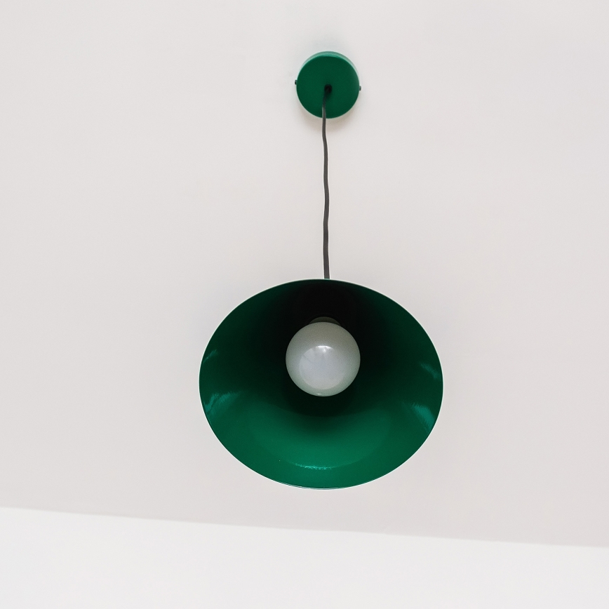 Suspension sur câble ETNA II 1xE27/15W/230V Ø 18,5 cm, vert