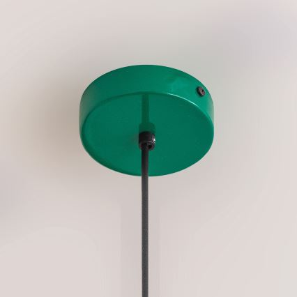 Suspension sur câble ETNA II 1xE27/15W/230V Ø 18,5 cm, vert