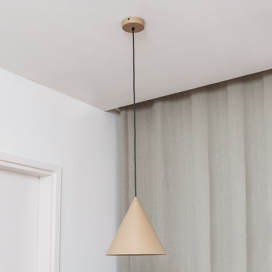 Suspension sur câble ETNA II 1xE27/15W/230V Ø 25 cm beige