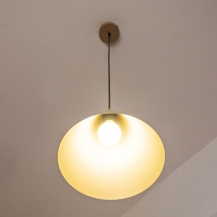 Suspension sur câble ETNA II 1xE27/15W/230V Ø 25 cm beige