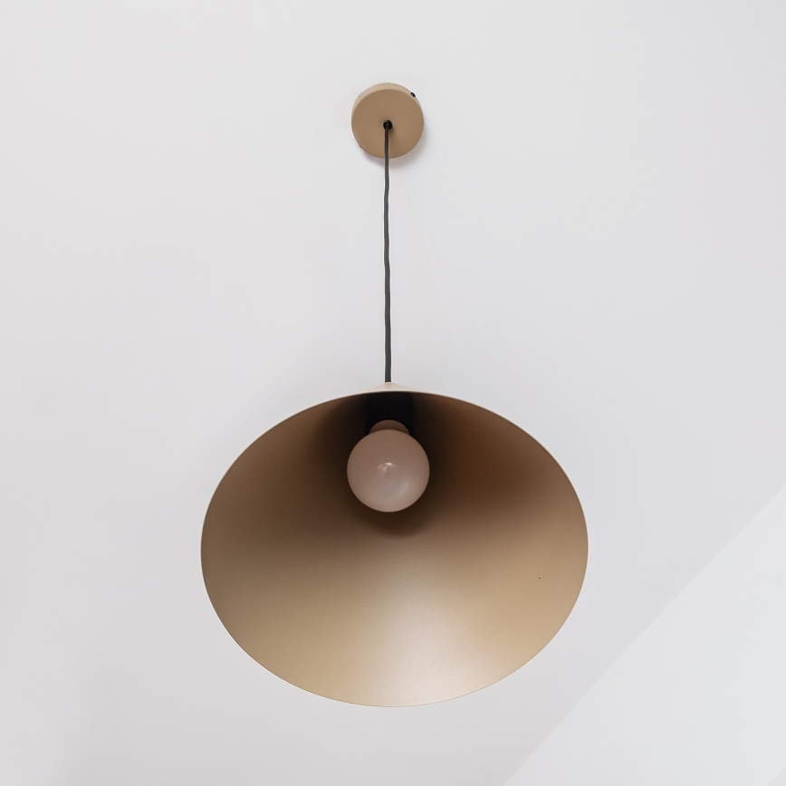 Suspension sur câble ETNA II 1xE27/15W/230V Ø 25 cm beige