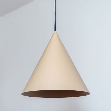 Suspension sur câble ETNA II 1xE27/15W/230V Ø 25 cm beige
