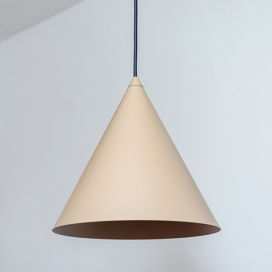 Suspension sur câble ETNA II 1xE27/15W/230V Ø 25 cm beige