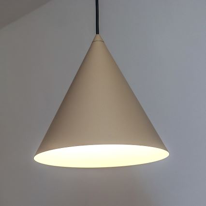 Suspension sur câble ETNA II 1xE27/15W/230V Ø 25 cm beige