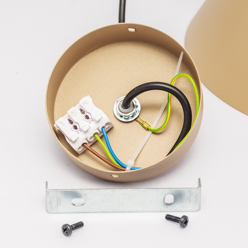 Suspension sur câble ETNA II 1xE27/15W/230V Ø 25 cm beige