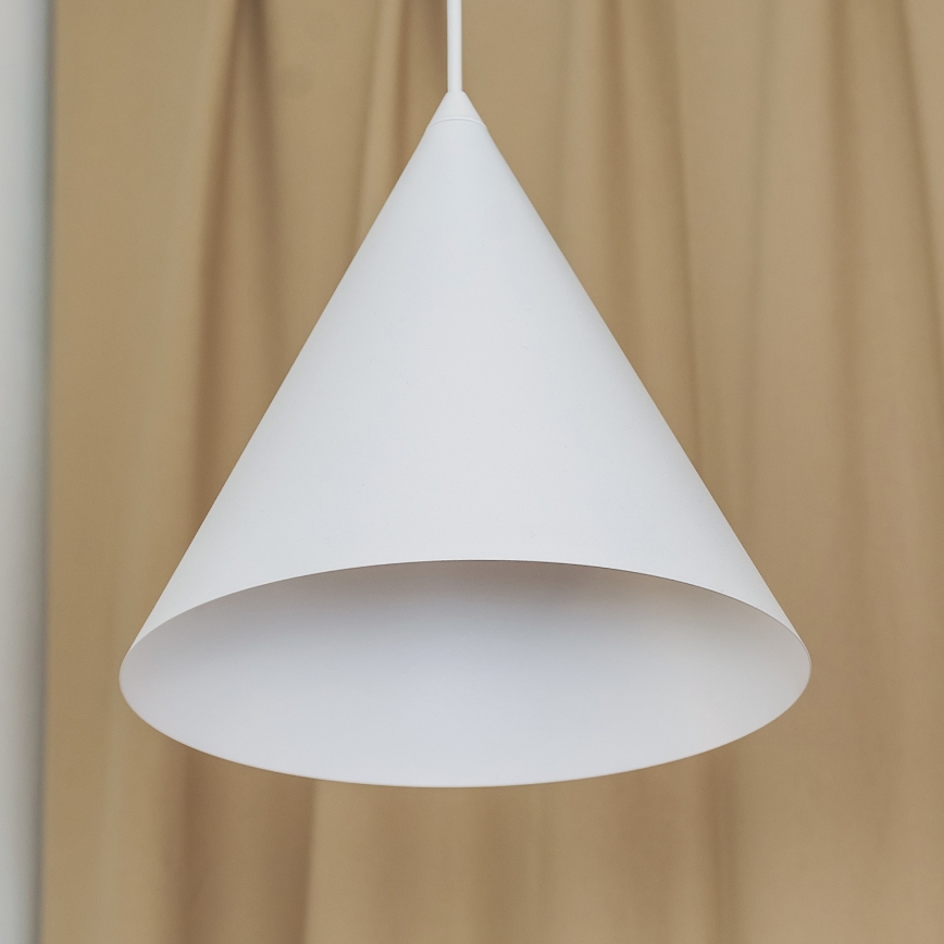 Suspension sur câble ETNA II 1xE27/15W/230V Ø 25 cm blanche