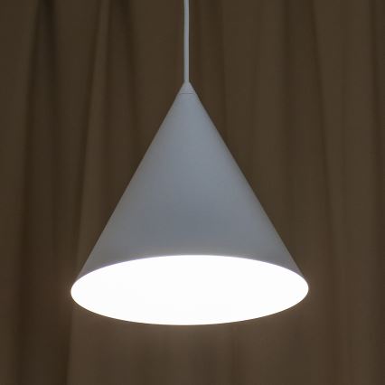 Suspension sur câble ETNA II 1xE27/15W/230V Ø 25 cm blanche