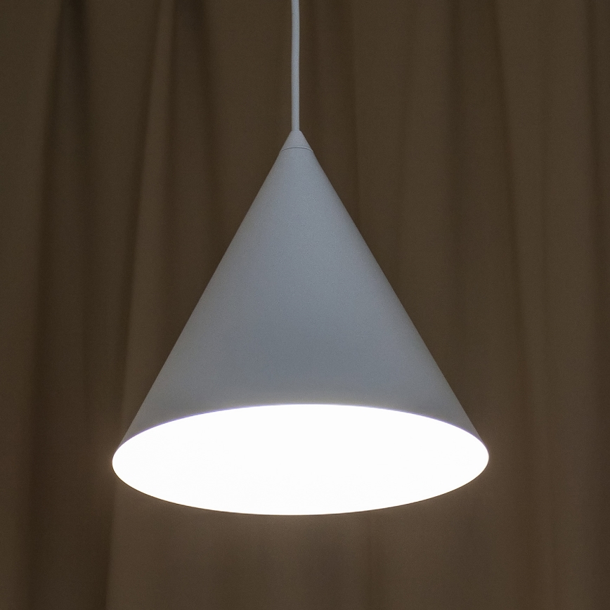 Suspension sur câble ETNA II 1xE27/15W/230V Ø 25 cm blanche