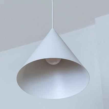 Suspension sur câble ETNA II 1xE27/15W/230V Ø 25 cm blanche