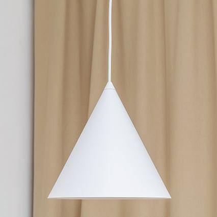 Suspension sur câble ETNA II 1xE27/15W/230V Ø 25 cm blanche