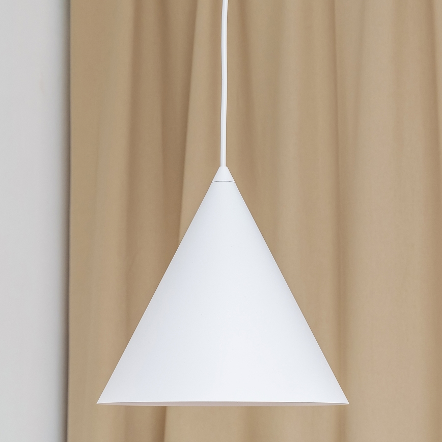 Suspension sur câble ETNA II 1xE27/15W/230V Ø 25 cm blanche