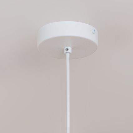 Suspension sur câble ETNA II 1xE27/15W/230V Ø 25 cm blanche