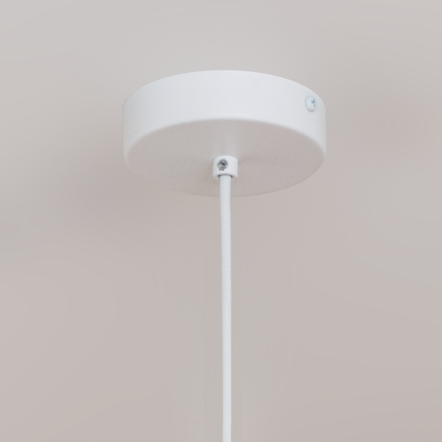 Suspension sur câble ETNA II 1xE27/15W/230V Ø 25 cm blanche