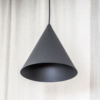 Suspension sur câble ETNA II 1xE27/15W/230V Ø 25 cm noire