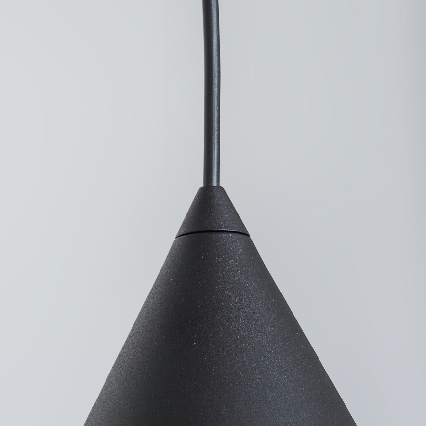Suspension sur câble ETNA II 1xE27/15W/230V Ø 25 cm noire