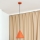 Suspension sur câble ETNA II 1xE27/15W/230V Ø 25 cm orange