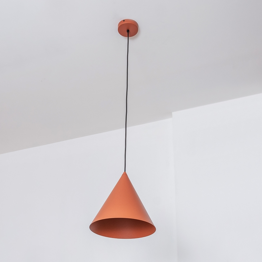 Suspension sur câble ETNA II 1xE27/15W/230V Ø 25 cm orange