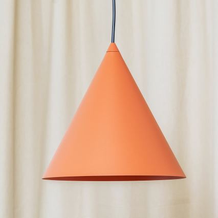 Suspension sur câble ETNA II 1xE27/15W/230V Ø 25 cm orange