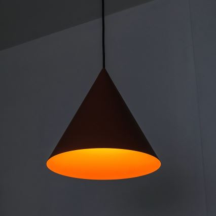 Suspension sur câble ETNA II 1xE27/15W/230V Ø 25 cm orange