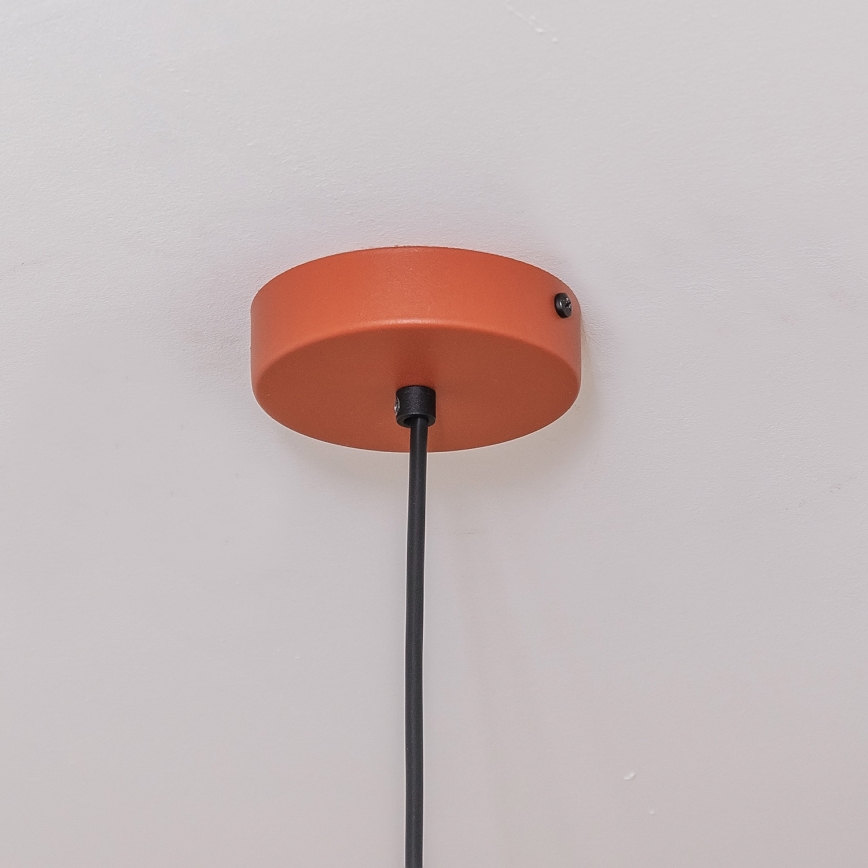 Suspension sur câble ETNA II 1xE27/15W/230V Ø 25 cm orange