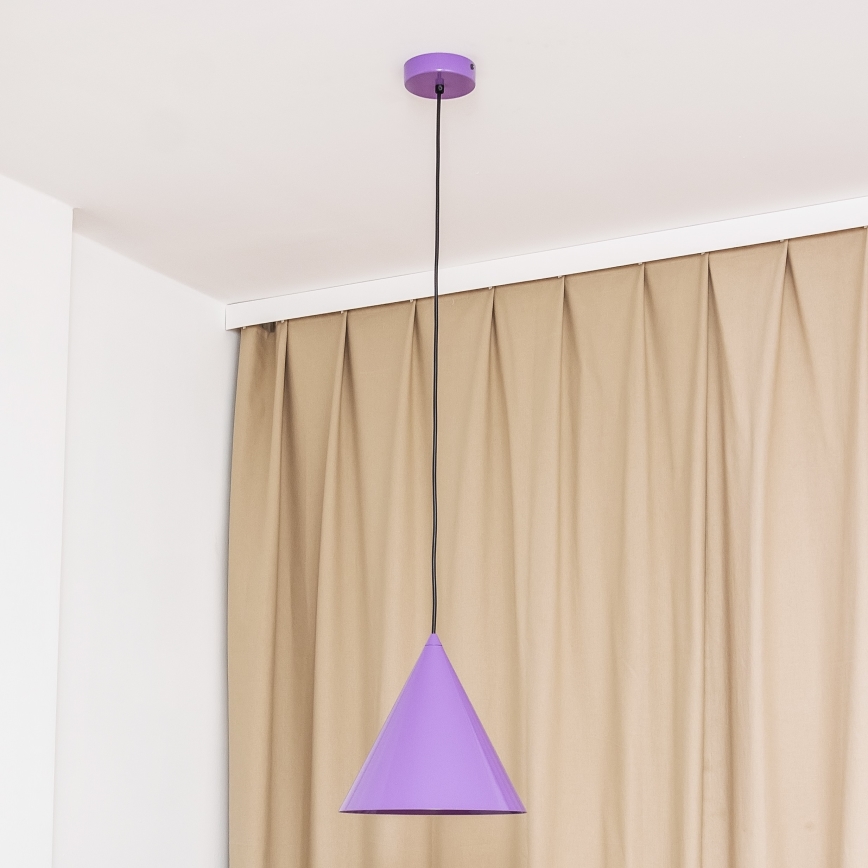 Suspension sur câble ETNA II 1xE27/15W/230V Ø 25 cm violet