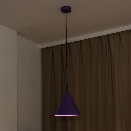 Suspension sur câble ETNA II 1xE27/15W/230V Ø 25 cm violet