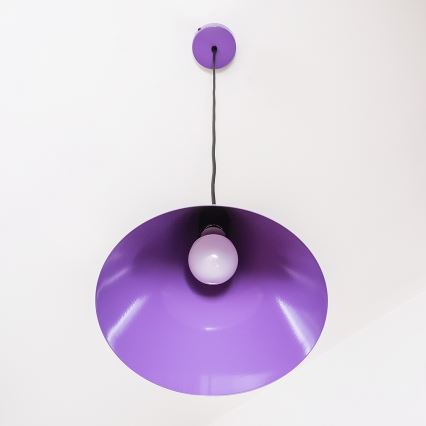 Suspension sur câble ETNA II 1xE27/15W/230V Ø 25 cm violet