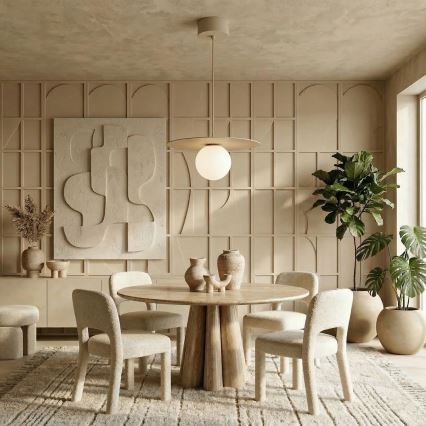 Suspension sur câble FLAT 1xE27/15W/230V beige