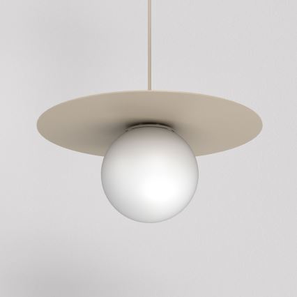 Suspension sur câble FLAT 1xE27/15W/230V beige