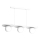 Suspension sur câble FLAT 3xE27/15W/230V blanche