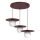 Suspension sur câble FLAT 3xE27/15W/230V bordeaux