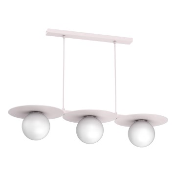 Suspension sur câble FLAT 3xE27/15W/230V crème