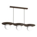 Suspension sur câble FLAT 3xE27/15W/230V marron