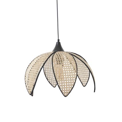 Suspension sur câble FUME 1xE27/40W/230V Ø 40 cm noir/beige