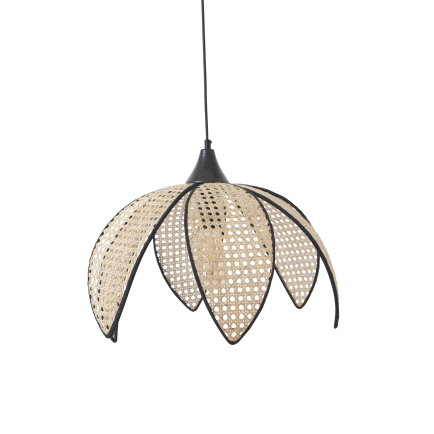 Suspension sur câble FUME 1xE27/40W/230V Ø 40 cm noir/beige