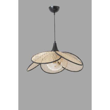 Suspension sur câble FUME 1xE27/40W/230V, Ø 45 cm, noir/beige