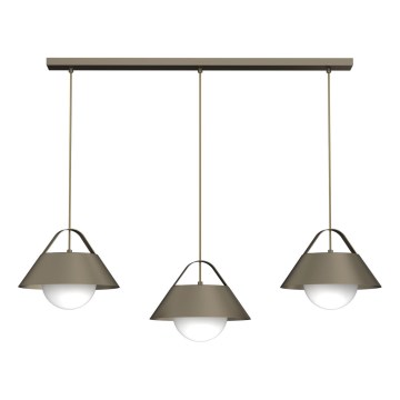 Suspension sur câble FUNDA 3xE27/15W/230V bronze