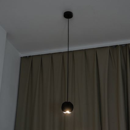 Suspension sur câble GAMBIT 1xGU10/10W/230V noire