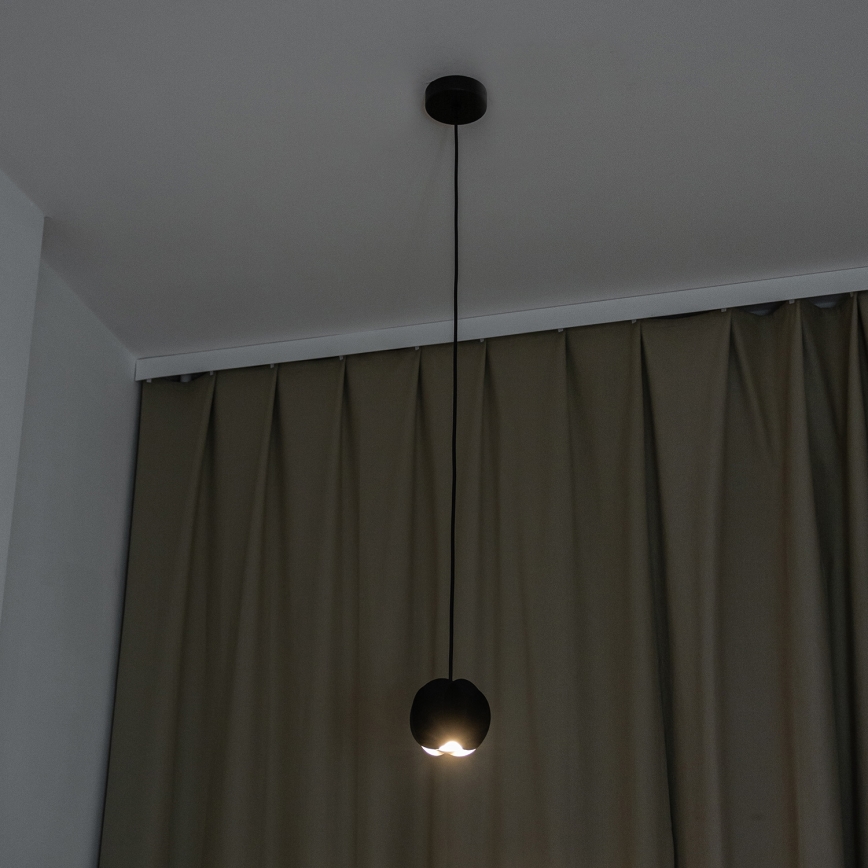 Suspension sur câble GAMBIT 1xGU10/10W/230V noire