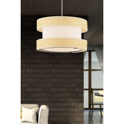 Suspension sur câble HALO 1xE27/60W/230V crème/beige