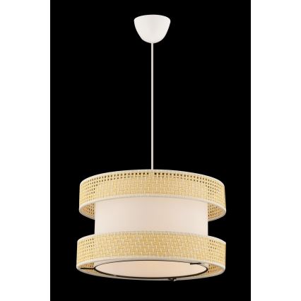 Suspension sur câble HALO 1xE27/60W/230V crème/beige